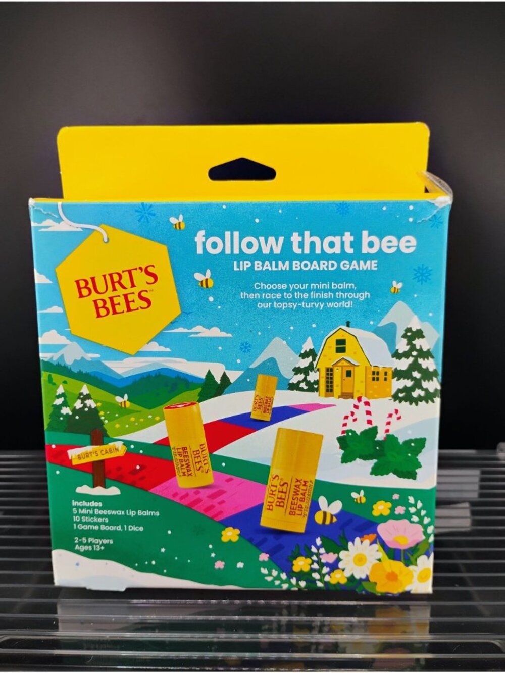 Burts Bees Follow That Bee Lip Balm Board Game Gift Set